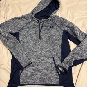 Under Armour Heathered Gray and Navy Pullover